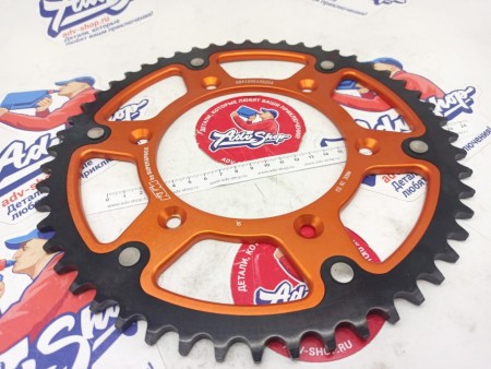 KTM REAR SPROCKET ORANGE 52-T Звезда ведомая 52 зуба двух компонентная SX/SXF/EXC/EXCF 95-24 // 690-790-890 Adv 08-24 ( 5841005105204 )