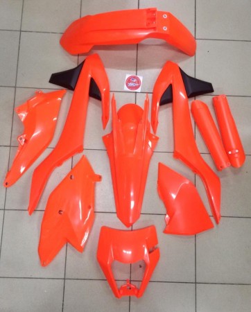 Polisport kit enduro w/mask Flo Orange  Комплект пластика KTM EXC/EXC-F '2017-19, оранжевый-флуорисцент // 90888