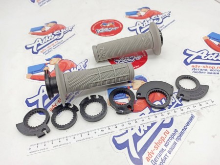 Progrip 709-108 Grey Lock-on грипсы серые  +7  крепежей тросика // PA070900GR