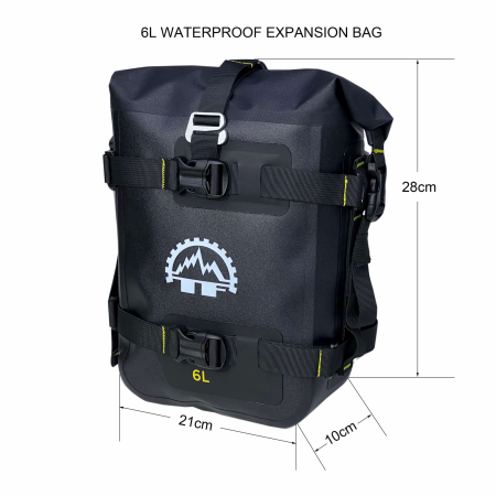 Tripfella Extreme Waterproof Saddle Bags (Black) дополнительная сумка 6L ( черный ) // TFD-529-6-BLK