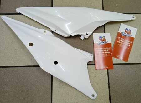 Polisport side panels white боковины аирбокса ( белый  ) KTM SX-SXF-XC-XCF '2019-22 EXC-EXCF '2020-23 //  8422200008