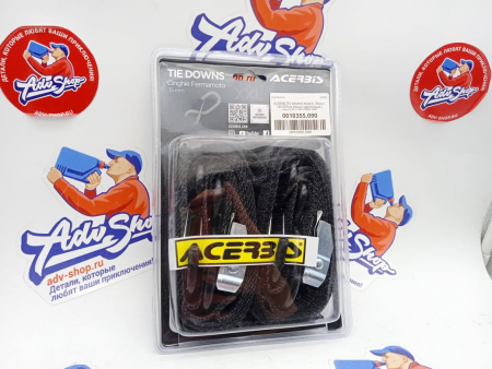 ACERBIS TIE DOWNS BLACK, 35мм / 185-205см ремни крепежные ( черный)  // 0010355.090