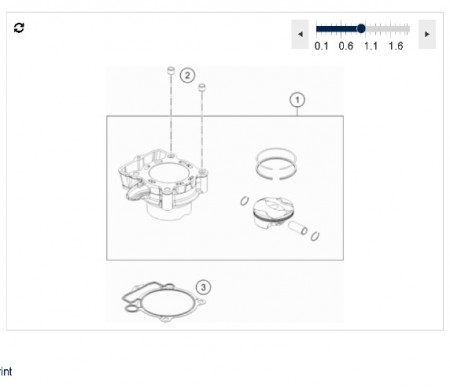 KTM Cylinder + Piston Цилиндр в комплекте с поршнем EXCF 250/20-23 ( 79130138000 )
