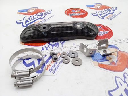 KTM SXS EXHAUST GUARD CARBON карбоновый термоэкран на выпускной коллектор EXC ( SXS07250535 )