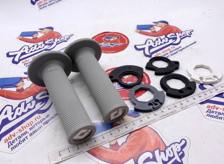 KTM / HQV / GAS Lock-on grip set грипсы с закрытыми торцами ( серый ) SX/SXF 23-24 ( A46002921000BJ )