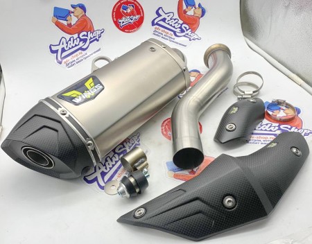 Wings Titanium Mufflers прямоточный титановый выхлоп (silver) HQV 901 NORDEN 22-24 ( 790/890 ADV/R 19-24 )