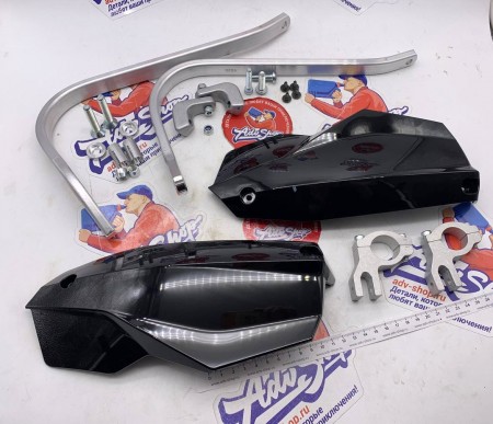 KTM / HQV ALU HANDGUARD BLACK защита рук замкнутый контур ( черный ) EXC / EXCF / TE / FE 08-16 //  690 / 701  ( 7650297910030 = 76502979144 + 7650297905030 )