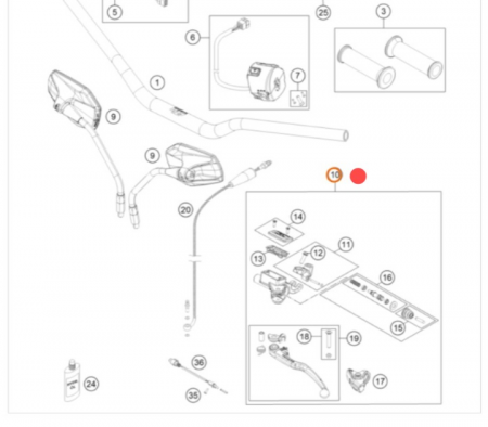 KTM MASTER CYLINDER MAGURA 12MM Машинка сцепления в сборе MAGURA 12MM  1190 Adventure /13-15 ( 60302030000 )