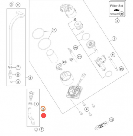 KTM FUEL HOSE TANK/CONNECTOR топливный разъем 1090 1190 1290 Adv 14-22 ( 60307017000 )
