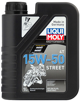 LIQUI MOLY Motorbike 4T Street 15W-50 1л Синтетическое моторное масло // 2555