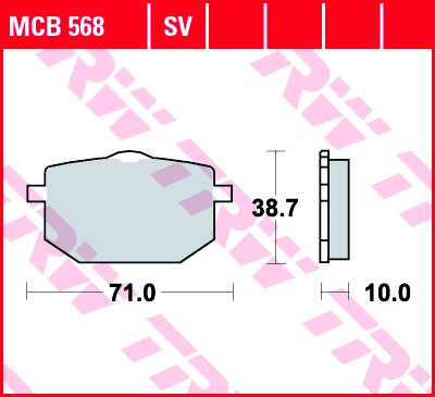 TRW MCB 568   колодки тормозные XT660
