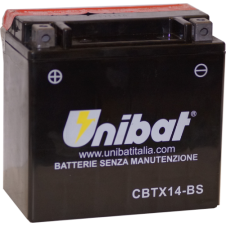 Unibat CBTX14-BS АКБ аккумулятор ( YTX14-BS  ) XRV750 93-03 / F800 / DL650 / DL1000