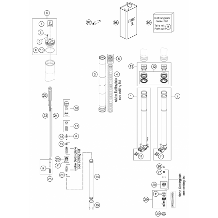 KTM O-RING KIT FORK 48MM Комплект о-рингов для вилки 48 мм (R14064)