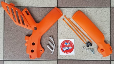 KTM PLASTIC FRAME PROTECTION SET ( ORANGE ) защитные накладки на раму оранжевые EXC 08-10  ( 7730309410004 )