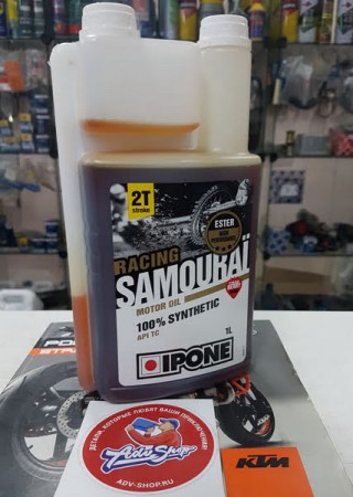 IPONE SAMOURAI RACING 2T Масло 1L 100% синт с запахом клубники // MR-012532