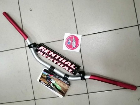 Renthal 809-01-SR / RC High Silver/Red - Руль 7-8 (22 mm) (Серебро / Красный)