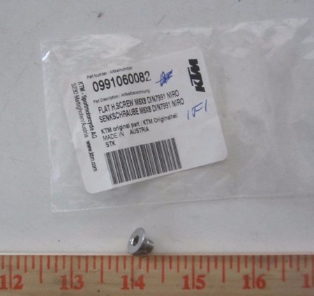 KTM винт глушителя M6X8 DIN7991 для ктм 950/990/1190 (0991060082)