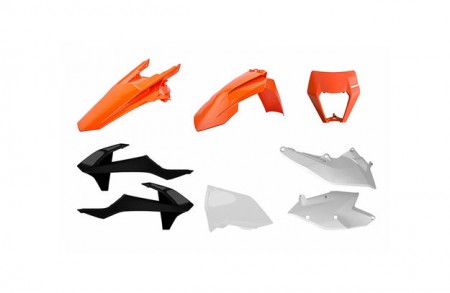 Polisport kit enduro w/mask Orange/Black/White KTM EXC/EXC-F OEM (18) Комплект пластика оранжевый-черный-белый EXC 17-19  // 178-90884 )