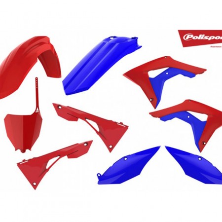 POLISPORT	Комплект пластика Honda CRF450R '2017->-CRF250R '2018->, красно-синий