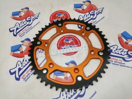 KTM REAR SPROCKET ORANGE 49-T Звезда ведомая 49 зубов двух компонентная SX/SXF/EXC/EXCF 95-24 // 690-790-890 Adv 08-24 ( 5841005104904 )