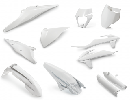 KTM Plastic parts kit white комплект пластика белый EXC/EXCF 20-22 ( 00010000310 )