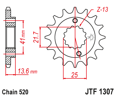 PBR 2099 14 Звезда передняя  14 зубов XR650R ( JTF1307-14)