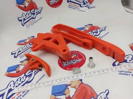 Polisport kit chain guide+chain slider+chain sliding piece EXC/EXCF 17-23 orange ktm комплект слайдеров маятника ( 179-90731 )