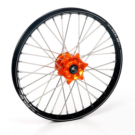 Haan Wheels Колесо перед KTM SX, SXF 2015-> 21-1,60 (черный ) обод ( оранжевый ) ступица // 1 35619-3-10-1-10