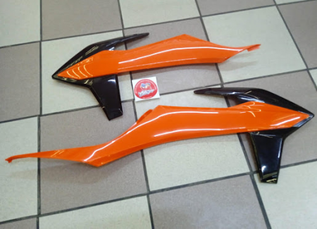 Acerbis RADIATOR SCOOPS Orange/Black спойлер радиатора  оранжевый/черный 125-500 SX19-22 / EXC 20-23  // 0023500.209