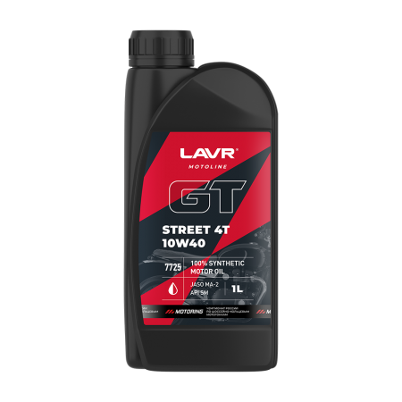 LAVR Моторное масло MOTO GT Street 4T 10W-40 1л ( Ln7725 )