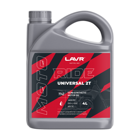LAVR Моторное масло MOTO Ride Universal 2T FC 4л ( Ln7742 )