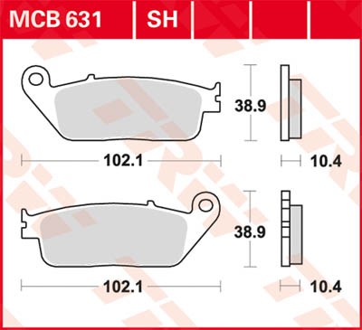 TRW MCB 631 SH колодки тормозные