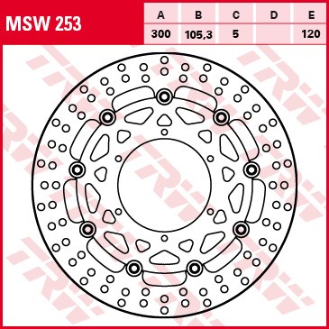 TRW MSW 253 BRAKE DISC Тормозной диск  плавающий передний F800GS ( 10043649 )
