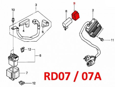 Honda кронштейн резиновый, крепление реле (36101MB1000)
