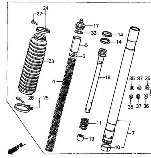 HONDA Пружина отбоя амортизатора (51416-KA4-711)