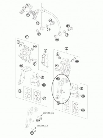 KTM Скоба тормозного суппорта левая ( 60113049100 )
