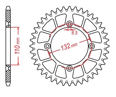 PBR 4486 49 Звезда ведомая стальная 49 зубьев  C45 ( JTR895-49 ) 72283