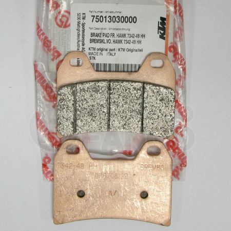 KTM BRAKE PAD FR. HAWK 7342-49 HH Колодки тормозные 690 SM 07-11 / DUKE 12-19 ( 75013030000 )
