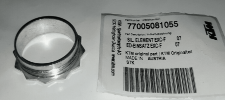 KTM SIL. ELEMENT EXC-F  07 резьбовая муфта / гайка на торце глушителя EXCF 08-19  ( 77005081055 )
