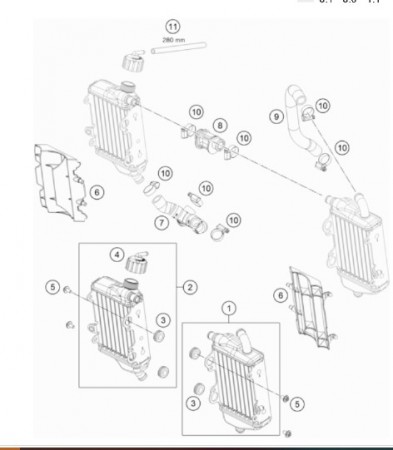 KTM RADIATOR RIGHT ''65071U'' радиатор 65 SX 16-23 ( 46335008000 )