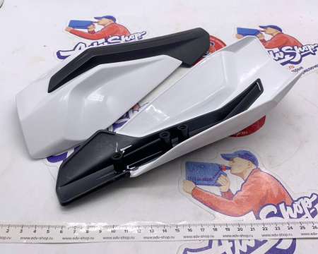 KTM HQV Handguard kit лопухи белые / накладка спойлер защиты рук (комплект 2 шт) KTM EXC / HQV TЕ/FE 17-23 ( 79602182044AB )
