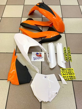 Acerbis FULL PLASTIC KIT KTM полный комплект пластика ( оранжевый / белый ) 85 SX 13-17 // 0016902.553.016