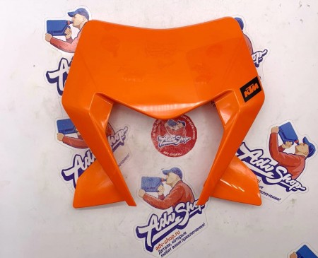KTM Headlight mask Маска фары оранжевая с графикой 150-500 EXC/EXCF 24->  ( A49008001000EBA )