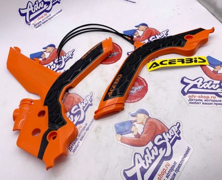 ACERBIS X-GRIP FRAME PROTECTOR KTM ORANGE/BLACK  накладки на раму  EXC/F 20-23 // 0024009.209