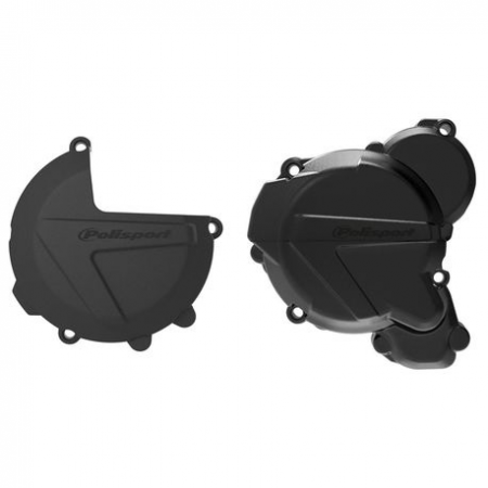 Polisport  Комплект защита крышки сцепления + зажигания + помпы ( черный ) KTM EXC XCW250-300 2024 // 91375