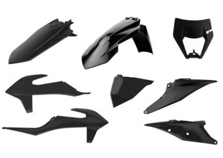 POLISPORT ENDURO FULL KIT W/mask  Комплект пластика Enduro w/mask KTM EXC-EXC-F " 20-23 черный // 91017