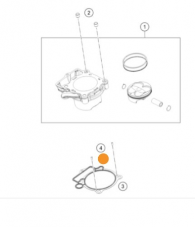 KTM Cylinder base gasket Прокладка цилиндра KTM SXF 250/350 /23-> ( A46030035000 )