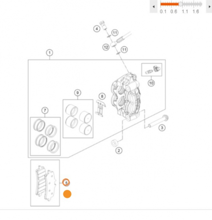 KTM BRAKE PADS TT2910HH колодки перед  690 Duke R 13-18 / 450 SMR 21-24 ( 76013030000 )
