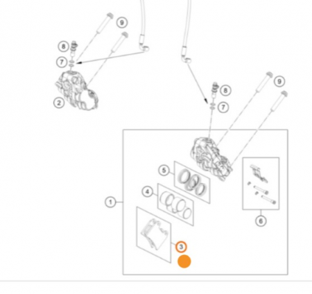 KTM Front brake pad Колодки тормозные передние KTM 890 Duke /21-> ( 63613030000 )