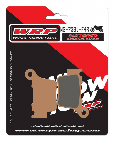 WRP WG-7391-F4R RACING колодки зад SX/SXF/EXC/EXCF 09-24 // LMP271 OR / FDB2018 / FA181 / FA245 ( аналог 54813090300 )
